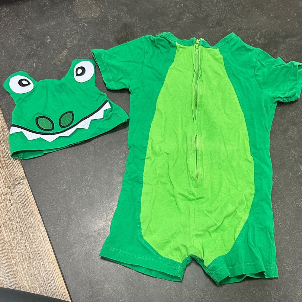 Green Crocodile Kids Costume